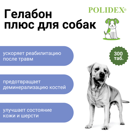 POLIDEX Гелабон плюс д/собак 300т (1 таб на 10кг)