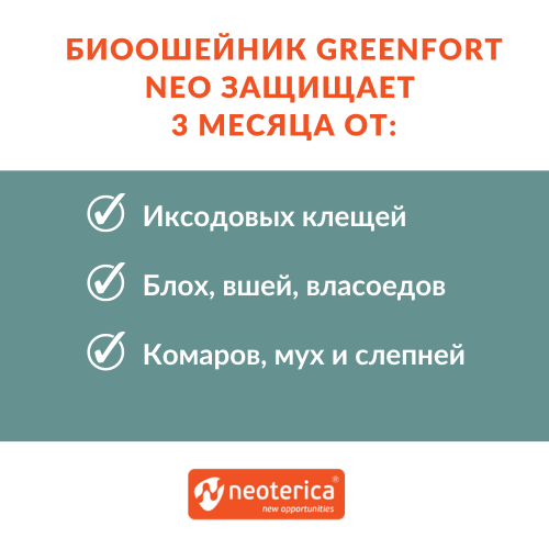 ГРИН ФОРТ NEO БиоОшейник для сред.собак