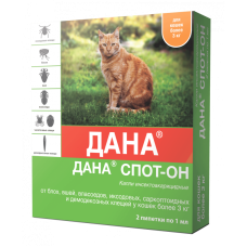 ДАНА СПОТ-ОН капли на холку для кошек более 3-х кг, 1,0мл №2 (фипронил)