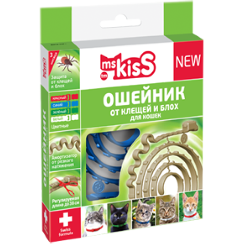 МК Ошейник (репел) для кошек синий 38 см