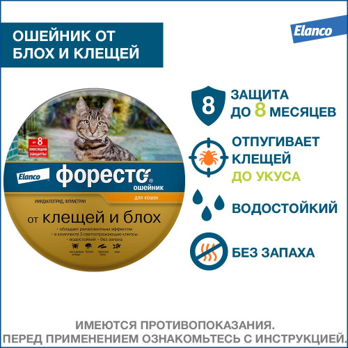 Форесто Ошейник для кошек 38см