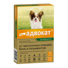 Адвокат 40 Капли для собак весом 1-4 кг 0,4мл №3