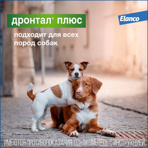 Дронтал Плюс таб.для собак со вкусом мяса 50 мг №2