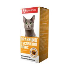ПРАЗИЦИД ПЛЮС суспензия антигельминтнaя д/кошек, 1мл/1кг, фл.7мл