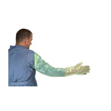 Перчатки ветеринар. без наплечника для ИО, 25мкм/95см 100шт (коробка) Krutex, 260685