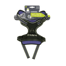 M-PETS Шлейка Hiking, размер L, длина шеи 45-70 см, длина груди 45-95 см, ширина 25 мм, цвет синий электрик