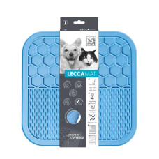 M-PETS Лизательный коврик для домашних животных, размер М, 21x21x1 см, цвет синий