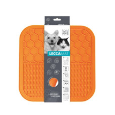 M-PETS Лизательный коврик для домашних животных, размер L, 30x30x1 см, цвет оранжевый