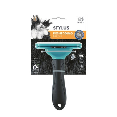 M-PETS Щетка-дешеддер для вычесывания кошек и собак, размер L, 11x16 см