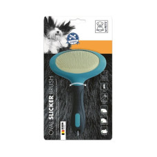 M-PETS Щетка-сликер (пуходерка) Slicker Brush OVAL, овальная, размер L, 12,5х19,5 см