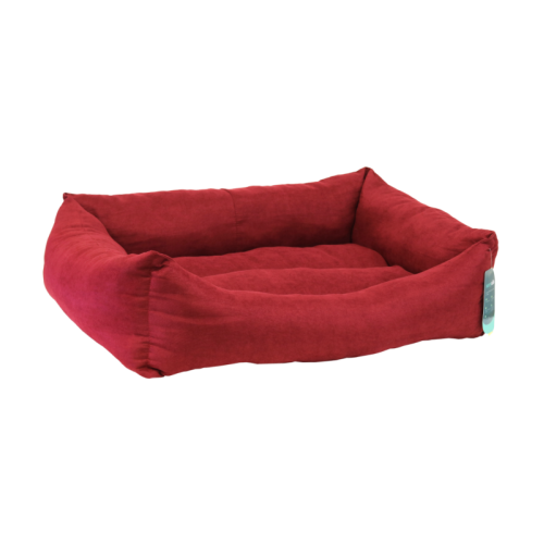 STORYTAILS Лежанка MUSHU прямоугольная из велюра, красный рубин, M 70x60x23 см