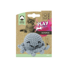 M-PETS Игрушка для кошек PLAY Осьминог с кошачьей мятой, 7,5x7,5x 5,5 см, цвет серый