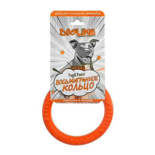 Doglike Снаряд Tug&Twist Кольцо восьмигранное крохотное, цвет оранжевый