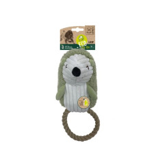 M-PETS Игрушка мягкая для собак Ежик LEIF ECO с канатом, 26 см