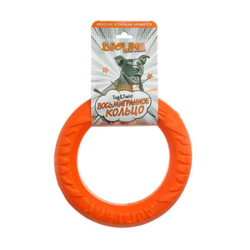 Doglike Снаряд Tug&Twist Кольцо восьмигранное малое, цвет оранжевый
