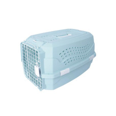 M-PETS Контейнер-переноска Corsa для животных до 11 кг, цвет голубой, 57x38x33 см