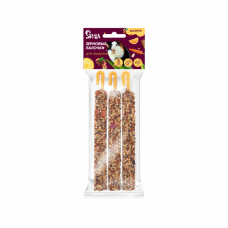 Зерновые палочки для грызунов Snax ассорти (овощи, тропические фрукты, орех), 3 шт., 75 г
