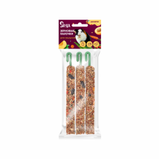 Зерновые палочки для грызунов Snax ассорти (овощи, шиповник, абрикос), 3 шт., 75 г