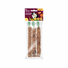Зерновые палочки для грызунов Snax ассорти (тропические фрукты, мед, рожковое дерево), 3 шт., 75 г