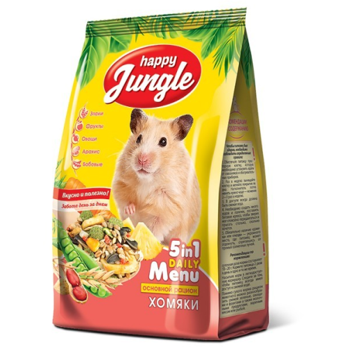 Корм Happy Jungle для хомяков, 400 г 