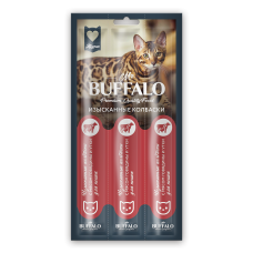 Mr.Buffalo Колбаски с мясом говядины и утки для кошек, 3 шт.