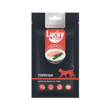 Лакомство для кошек Lucky bits нежное филе горбуши, приготовленное на пару, 25 г