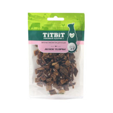 Легкое телячье TitBit, вяленое лакомство для кошек, 20 г