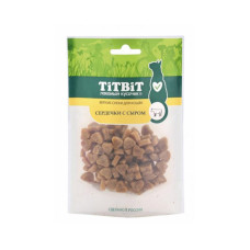 Сердечки с сыром TitBit для кошек, мягкие снеки, 50 г