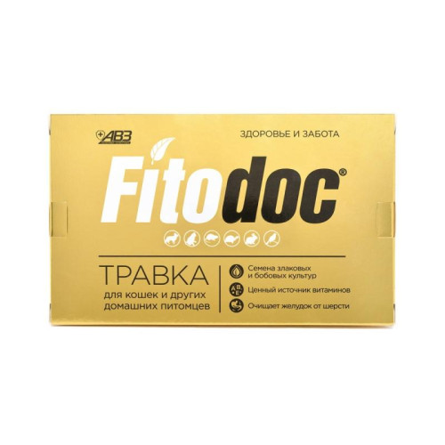 Fitodoc, травка для кошек и других домашних питомцев, лоток, 100 г 
