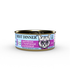 Бест Диннер консервы для кошек Urinary Exclusive Vet Profi, цыпленок с телятиной и клюквой, 100 г
