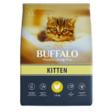Mr.Buffalo Сухой корм для котят, с курицей, 1,8 кг 