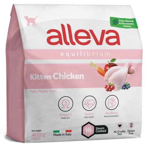 Корм Аллева Эквилибриум для котят, с курицей, 0,4 кг