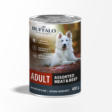 Mr.Buffalo Влажный корм консервы для собак, мясное ассорти с говядиной, 400 г