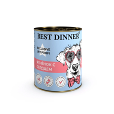 Бест Диннер Gastro Intestinal Exclusive Vet Profi консервы для собак с ягненком и сердцем, 340 г