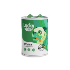 Полнорационный консервированный корм Lucky bits для собак всех пород с 6 месяцев с кроликом, грушей и цукини, 400 г