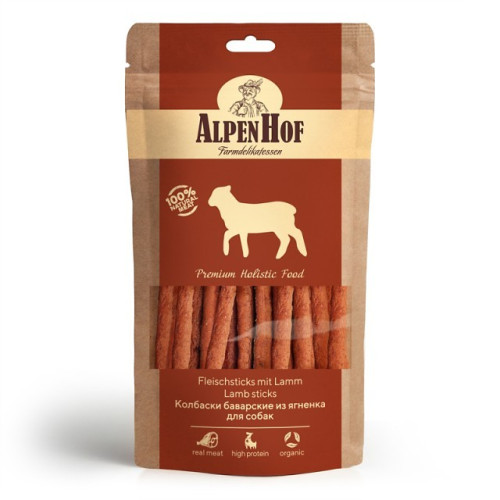 Лакомство AlpenHof Колбаски баварские из ягненка для собак, 50 г