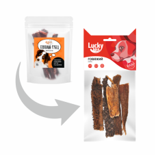 Лакомство для собак Lucky bits говяжий рубец, 40 г