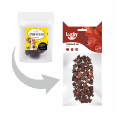 Лакомство для собак Lucky bits горный як легкое, 40 г