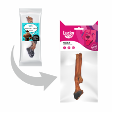 Лакомство для собак Lucky bits козья ножка с копытцем, 100 г