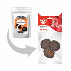 Лакомство для собак Lucky bits медальоны из говядины, 40 г