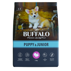 Mr.Buffalo Сухой корм для щенков и юниоров с индейкой, 2 кг