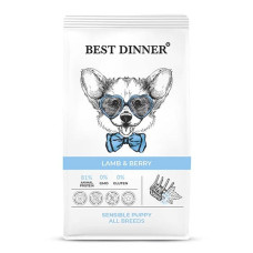 Бест Диннер Puppy Sensible сухой корм для щенков, ягненок и ягоды, 1,5 кг