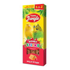 Палочки Happy Jungle для птиц мед и ягоды, 3 шт.