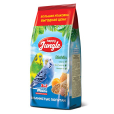 Корм Happy Jungle для волнистых попугаев, 900 г