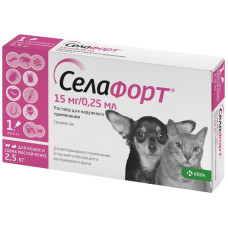Селафорт 6% 0,25 мл (15 мг) для собак кошек до 2,5 кг, №1