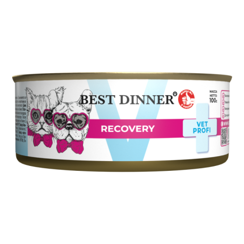 Бест Диннер Vet Profi Recovery консервы для кошек и собак, 0,1 кг