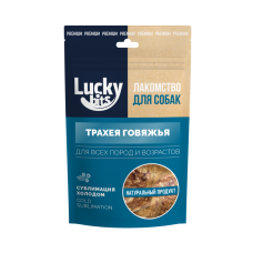 Лакомство сублимированное д/собак Lucky bits Трахея говяжья 50г Лаки битс