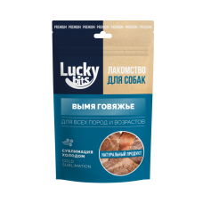 Лакомство сублимированное д/собак Lucky bits Вымя говяжье 60г Лаки битс