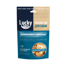 Лакомство сублимированное д/собак Lucky bits Семенники говяжьи 43г Лаки битс