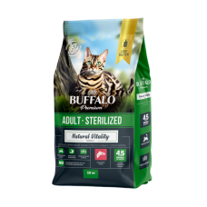 Mr.Buffalo Сухой корм д/стер.кошек лосось 10кг